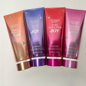 Victoria’s Secret JOY Shimmer Fragrance Lotion Set – 4 Scents (8 oz each)
